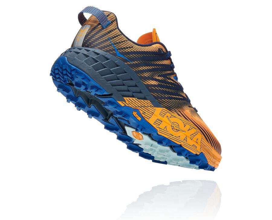 Tenis Hoka One One Trail Hombre Naranjas/Negros - Speedgoat 4 - XKHF90674